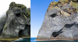 Эта гигантская скала в Исландии похожа на слона (5 фото)