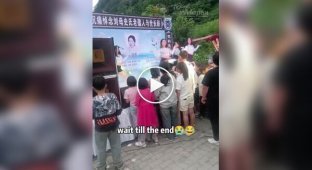 In China, dance groups, animators in panda costumes, and rap singers attended a funeral