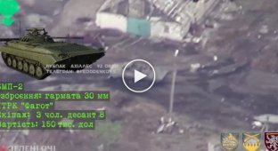 92. OShBr them. Ivan Sirko destroyed the BM-21 Grad missile system and caused significant damage to the BMP-2