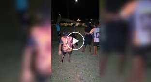 In Australia, children used a snake instead of a jump rope