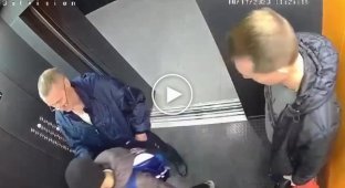 A Russian pushed an autistic boy in an elevator