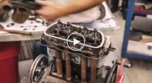 Ускоренное видео переборки двигателя от фольксваген жук
