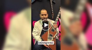 An electric guitar that can change color