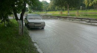 Ремонт дороги в Санкт-Петербурге (3 фотографии)