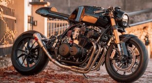 Черный лебедь: Honda CB900 с деталями от Ducati (16 фото)