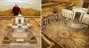 Пенсионер потратил 30 лет на строительство огромной модели библейского храма Ирода (11 фото)