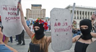 Акция FEMEN «100 дней: Я тебе твою камеру в жопу засуну» (27 фото)