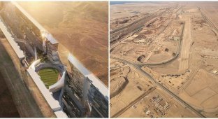 A futuristic mirror city is being built in Saudi Arabia (10 photos)