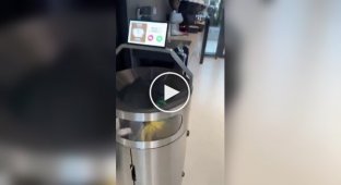 A smart trash can that recognizes trash and sorts it itself