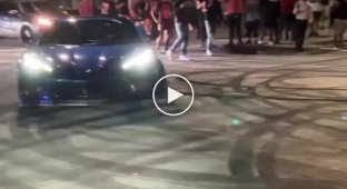 Corvette hit the curb