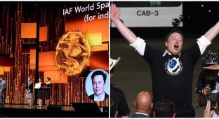 Elon Musk received the World Space Prize (4 photos)