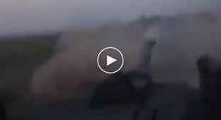Украинский Leopard 2A6 обстреливает российские позиции в Запорожской области