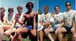 Keeping with tradition: a group of friends who take the same photo every 5 years meet again (11 photos)