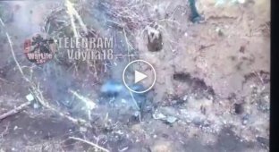 Український дрон скидає ВОГи та гранати на російських військових на Бахмутському напрямку