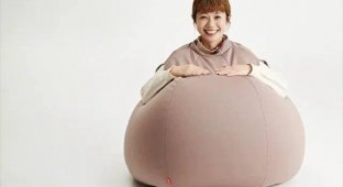 Costume in the form of an inflatable pillow from the Japanese brand Hanalolol (3 photos)