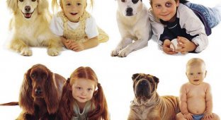 Дети и собаки (7 фото)