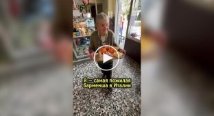 100-year-old barmaid from Italy