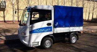 Туламашзавод начал производство электромобилей "Муравей" для полиции (4 фото)