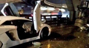 В Подмосковье девушка за рулем Lamborghini перевернула КамАЗ (3 фото + видео)