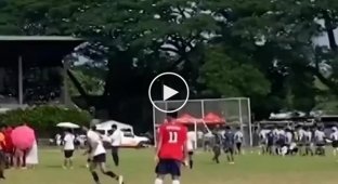 In the Philippines, lightning struck the referee in the middle of a football game