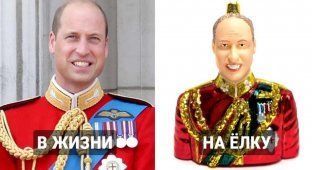 A store from England offers to hang the royal family and other stars on the Christmas tree, producing creepy toys (17 photos)