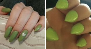The girls went to the "nails", and got a complete fail (15 photos)
