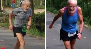 The legendary 100-year-old grandfather from Cincinnati has been running for over 60 years (11 photos)