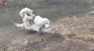 Russian Ka-52M helicopter mistakenly destroyed Russian MT-LB in Donetsk region