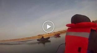 Столкновение омских рыбаков на Иртыше
