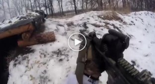 Shooting battle in the Kupyansk direction from the first person of Belarusian volunteers fighting for Ukraine