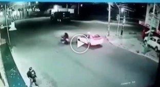 It is not customary to brake on a moped
