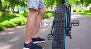 Велосипед без колес - две гусеничные полосы под углом 75 градусов