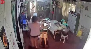 Footage from a Philippine home shows the destructive power of a magnitude 7.8 earthquake