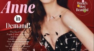 "Самая красивая звезда в мире" Энн Хэтэуэй по мнению журнала People вызвал обсуждения (4 фото)