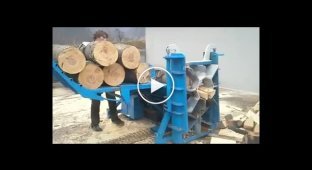 Шикарный способ колоть дрова