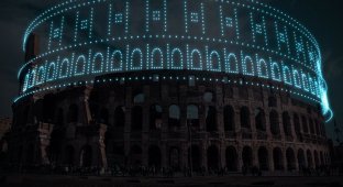 How they build entire huge houses from luminous drones (5 photos)