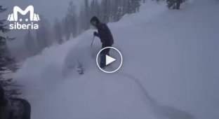 The skier almost died while descending the track (mat)