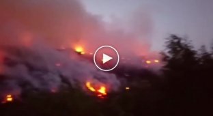 В Смоленской области уже почти неделю горит мусорный полигон