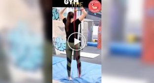 Провал с эластичной резинкой в спортзале