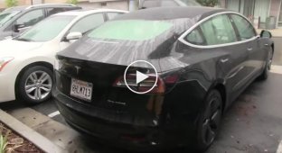 Открывать багажник Tesla Model 3 под дождем не рекомендуется