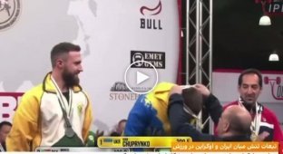 The Ukrainian athlete refused to shake hands with the Iranian at the world championship in classic bench press in South Africa