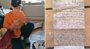 Семья нашла в доме старинное письмо (4 фото)