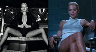 «Fuckable»: Шерон Стоун обнажилась для новой обложки Vogue, повторив позу из «Основного инстинкта» (5 фото)