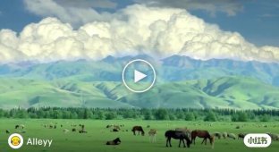 Nalati Grassland National Park. Xinjiang Uyghur Autonomous Region, China
