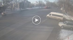 Accident with KamAZ and minibus in Volgograd