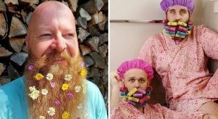 15 забавных мужчин демонстрируют, как по-разному можно использовать бороду (15 фото)