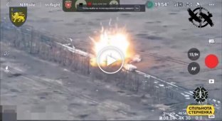 Уничтожение вражеского танка и БМП на лиманском направлении