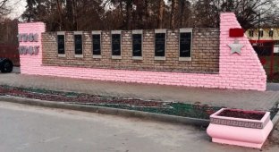 Жителей Нижегородской области удивил цвет мемориала героям ВОВ (5 фото + видео)