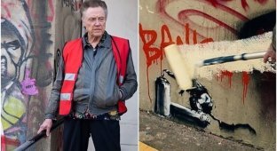 Актер Кристофер Уокен закрасил граффити Бэнкси (6 фото + 1 видео)