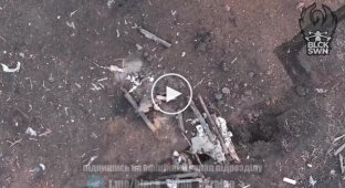 Ammunition dropped from a drone hits the occupier in the head